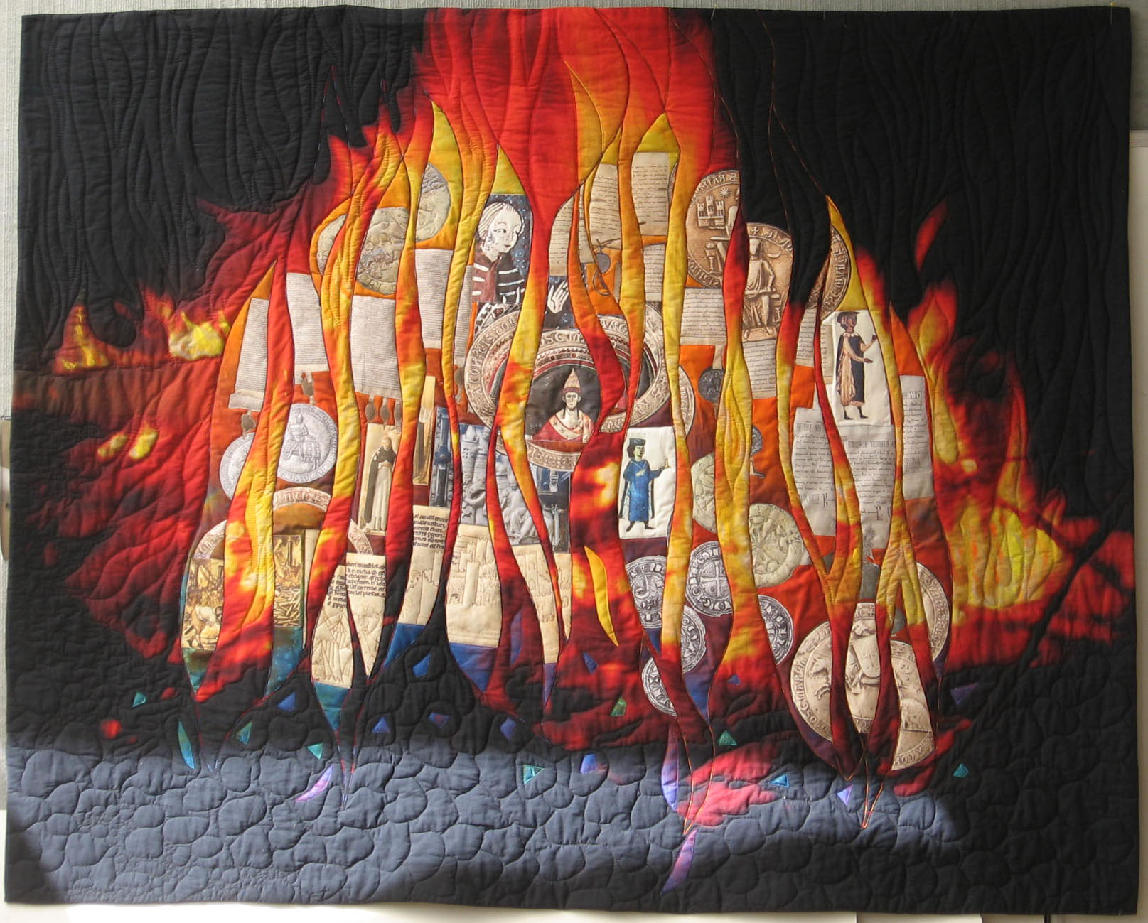 Christine Moulin quilt Cathares